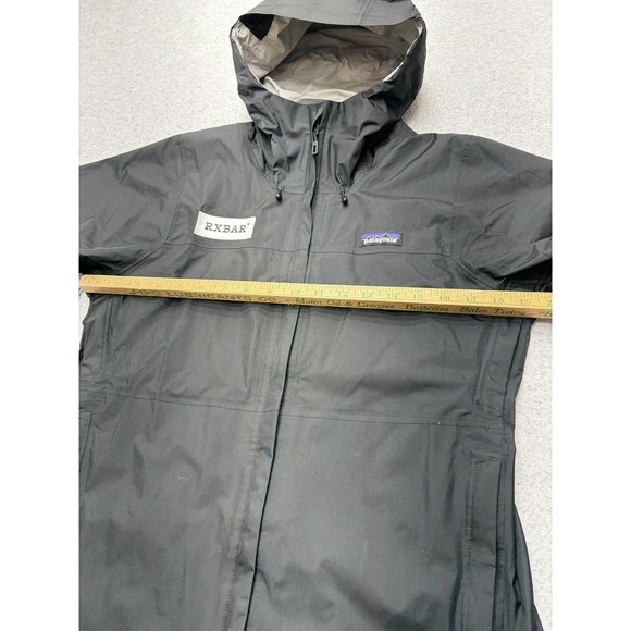 Patagonia Jacket Womens Small Black Torrentshell Rain Hooded RXBAR Logo Nylon - Picture 9 of 16